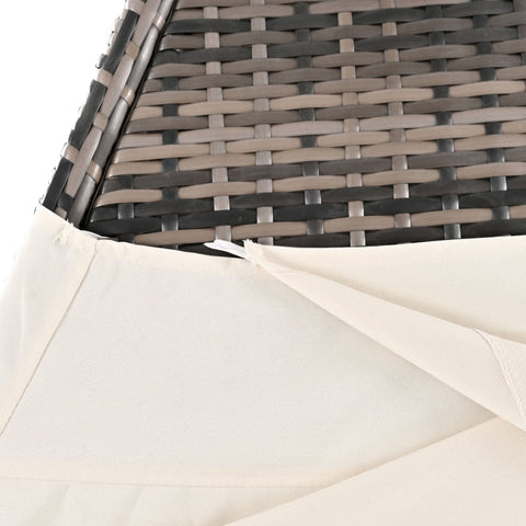 Rootz 4-Piece Rattan Garden Furniture Set - Outdoor Seating - Patio Set - Weatherproof & Durable - 231cm x 231cm x 161cm