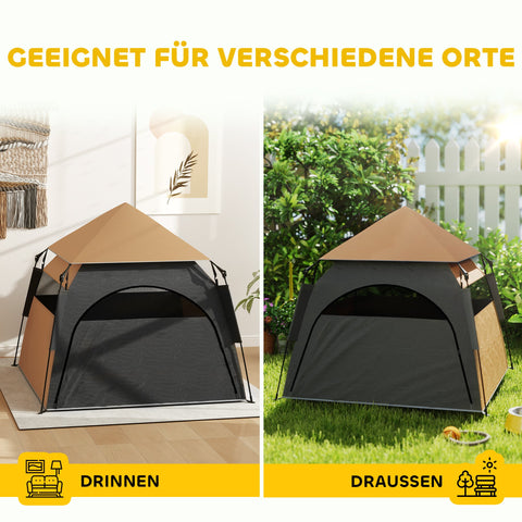 Rootz Pet Tent - Dog Tent - Foldable - Weather-Resistant Dog House - Portable & Easy to Assemble - 120cm x 120cm x 106cm