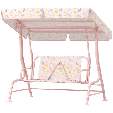 Rootz Hollywood Swing for Children - Kids Swing Seat - 2-Seater Outdoor Swing - Steel Frame - 112cm x 75cm x 120cm