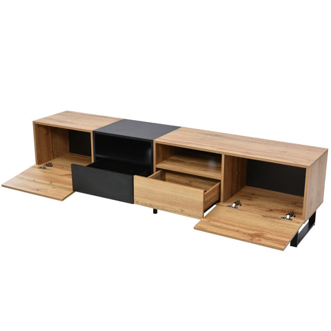 Rootz Modern TV Stand - Entertainment Unit - Media Console - Durable & Spacious - 190L x 38W x 48H cm