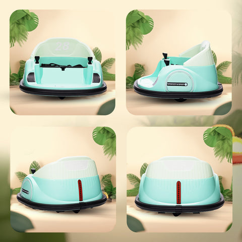 Rootz Autoscooter - Electric Ride-on - Kids Bumper Car - 360° Spin - Safe Seat Belt - 66.5L x 64.5W x 39H cm