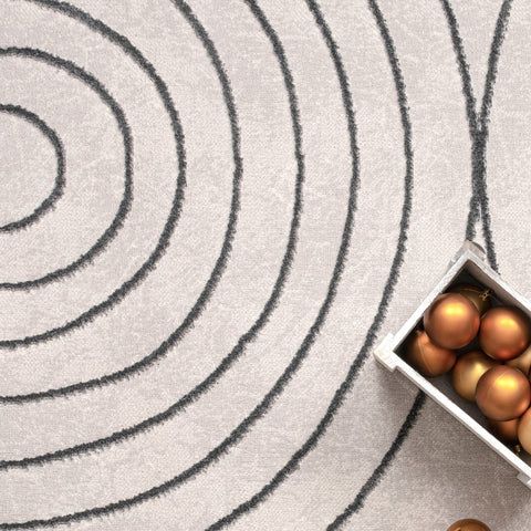 Geometric Botanical Pattern Rug – Modern Style – Soft & Durable – Short Pile