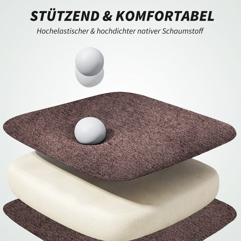 Rootz Office Chair - Rollable Upholstered Chair - Adjustable Armchair - Height Adjustable for Comfort - 80cm x 77cm x 108-116cm - Coffee Brown