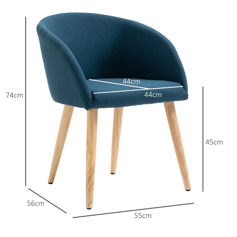 Rootz 2 Dining Room Chairs - Kitchen Chairs - Scandinavian Design - Ergonomic Comfort - 55cm x 56cm x 74cm