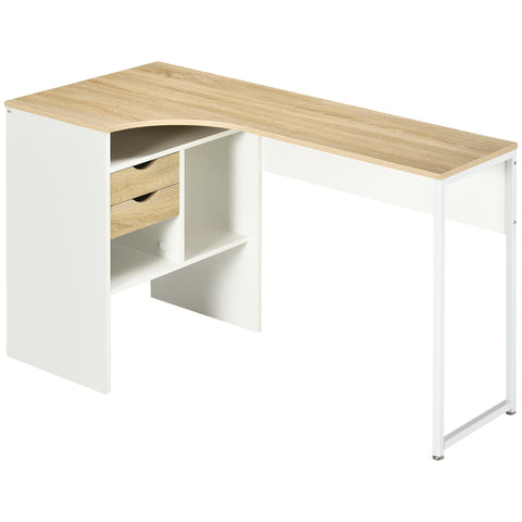 Rootz Corner Desk Computer Table - Work Desk - Office Table - Space-Saving - 120cm x 60cm x 74cm