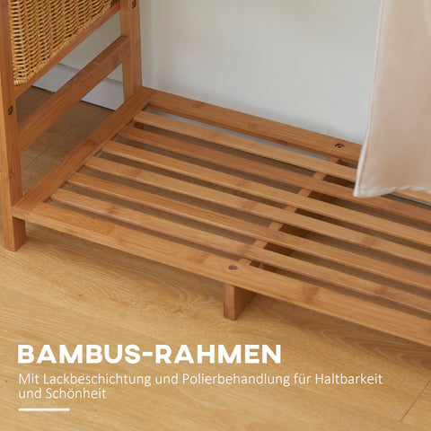 Rootz Bamboo Clothes Rack - Garment Stand - Wardrobe Organizer - Space-Saving - 90cm x 30cm x 145cm