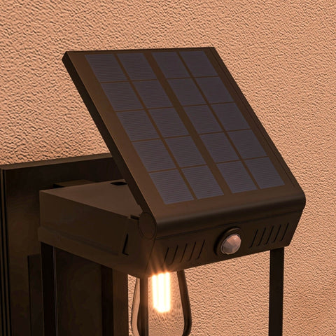 Rootz Garden Solar Light - Outdoor Light - Solar Lamp - Weather Resistant - Motion Sensor - 14cm x 24cm x 24cm - Black
