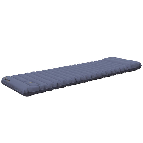 Rootz Campingmat - Luchtmatras - Waterbestendig - Voetpomp - Scheurbestendig - Waterdicht - Snel opblazen - TPU gecoat nylon - Blauw - 200L x 60W x 10H cm