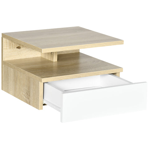 Rootz Set of 2 Wall Night Tables - Bedside Tables - Floating Tables - Space Optimizing Storage - 35x32x22.5cm
