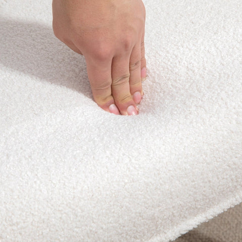 Rootz Wingback Accent Chair - Reading Nook Chair - Lounge Chair - Faux Lamb Fabric - High-Density Foam - 71cm x 77cm x 102cm