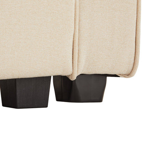 Rootz Modern 4-Seater Sofa - Linen Look Sofa - Spacious Couch - Adjustable Cushions - 264x83x87 cm - Beige