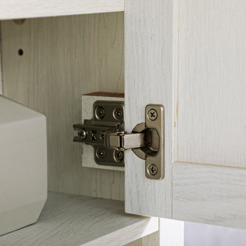 Rootz Wall-Mounted Bathroom Cabinet - Storage Unit - Organizer - Space-Saving with Open Shelf - 60 x 19.5 x 52.5 cm - White