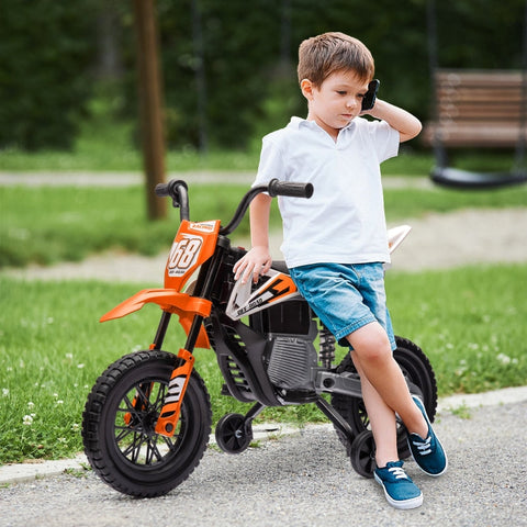 Rootz Electric Ride-On Motorcycle for Kids - Children's Vehicle - Toy Bike - Shock-Absorbing Wheels - 107cm x 56cm x 70cm