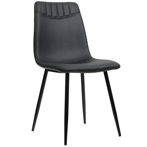 Rootz Faux Leather Dining Chairs - Dining Room Chairs - Kitchen Chairs - Exceptional Comfort - 43L x 40W x 86H cm