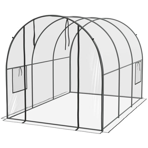 Rootz Garden Tunnel Greenhouse - Plant Shelter - Weatherproof Cover - UV Protection - 3m x 2m x 2m Reinforced Steel Frame