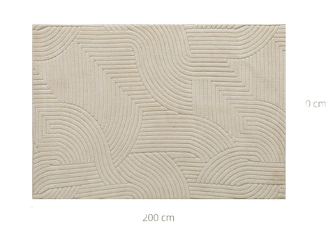 Rootz Machine-Woven Carpet - Area Rug - Slip-Resistant Mat - Luxurious Feel - Brown - 200cm x 140cm x 1.7cm