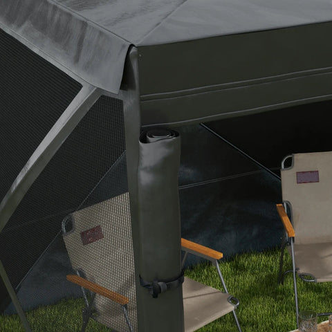 Rootz Pop-up Tent - Camping Tent - Folding Tent - Including Transport Bag - Weatherproof - Grey - 244 x 210 x 213 cm