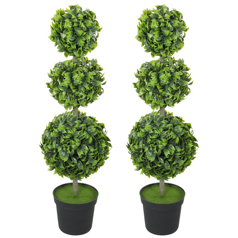 Rootz Artificial Plant Set - Faux Greenery - Decorative Potted Plants - Low Maintenance - 100cm x Ø20cm x 17cm