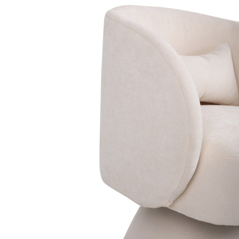 Rootz Modern Swivel Leisure Chair Set - Rotating Chair - Minimalist Design - High Density Cushion - 67cm x 61.4cm x 77.9cm