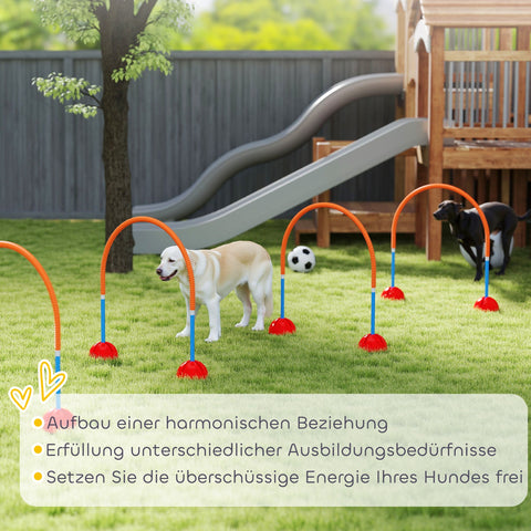 Rootz 4-Part Dog Agility Training Set - Dog Exercise Equipment - Training Gear - Adjustable Width - Portable with Carry Bag - 100x19.5x95cm