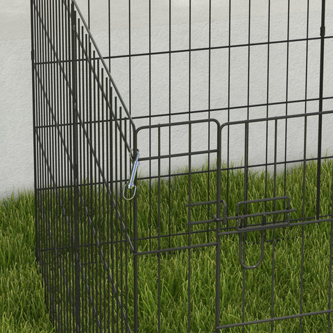 Rootz Pet Playpen for Puppies - Dog Enclosure - Puppy Pen - Secure Door - Metal Wire - 76cm x 61cm Panels