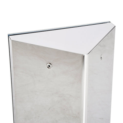 Rootz Mirror Cabinet - Bathroom Wall Cabinet - Toilet Corner Cabinet - Rust-Proof Metal - 30W x 18.4D x 60H cm Stainless Steel