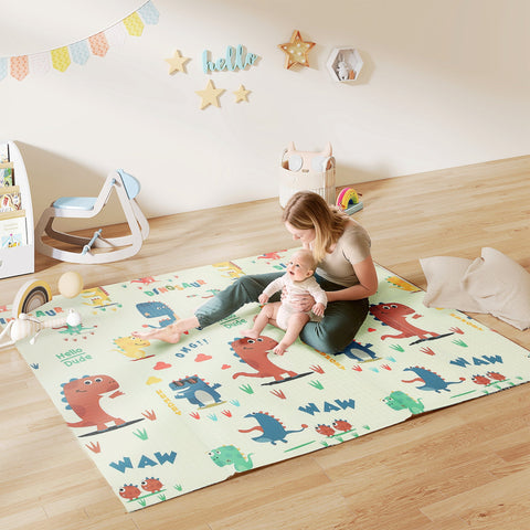 Rootz Play Mat Baby - Activity Mat - Infant Tummy Time Mat - Safe XPE Foam - 196 x 176 x 1.5 cm