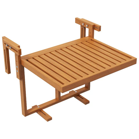 Rootz Hanging Table - Height Adjustable - Garden Table - Weatherproof - Outdoor Folding Table - Pinewood - Teak Wood - 68W x 65D x 40.5 -55H cm