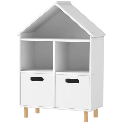 Rootz Children's Book Shelf - Children's Storage Furniture - Kids Organizer - Space-Saving - 63.7 x 29.7 x 89 cm - White