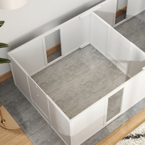 Rootz Whelping Box - Puppy Nest - Dog Birth Crate - Safe & Cozy Retreat - 196L x 96W x 48H cm