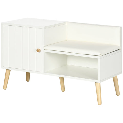 Rootz Shoe Bench with Closet - Shoe Cabinet - Storage Bench - High-Class Foam Comfort - 80cm x 33cm x 49cm