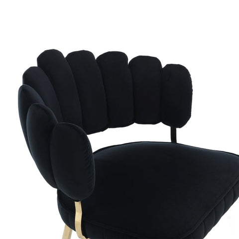 Rootz Set of 2 Velvet Dining Chairs - Comfy Seating - Ergonomic Chairs - Lumbar Support - 57cm x 55cm x 70cm