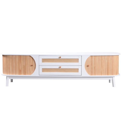Rootz TV Cabinet - Entertainment Unit - Media Stand - Stylish Storage - 170L x 39.5W x 46H cm