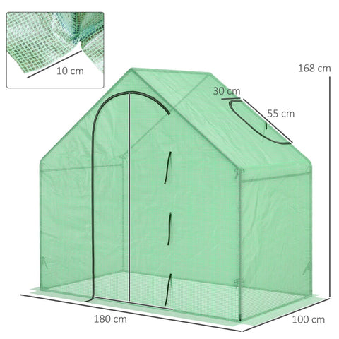 Rootz Foil Greenhouse - Tomato Greenhouse - Cold Frame - Durable Construction - Optimal Growing Space - Enhanced Stability - 180cm x 100cm x 168cm