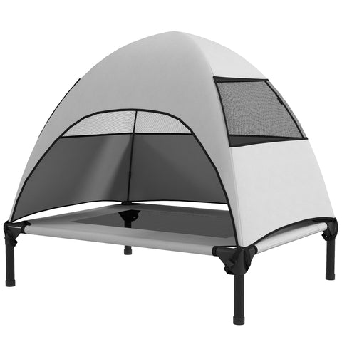 Rootz Outdoor Dog Bed - Elevated Pet Sofa - Raised Canine Lounger - Sun Protection - 76cm x 61cm x 71cm