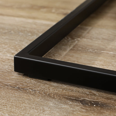 Rootz Set of 4 Dining Chairs - Kitchen Chairs - Upholstered Seats - Microfiber Comfort - 43x58.5x96.5 cm - Grey, Black Steel Sleigh Legs