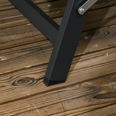 Rootz 2 Piece Sun Lounger Set - Recliner Chairs - Outdoor Beds - Adjustable Backrest - Aluminum Frame - 195cm x 66cm x 34cm