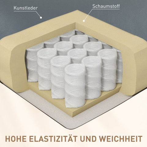 Rootz Massage Chair - Rocking Recliner - Rotatable Chair - 360 Degree Rotation - 8 Vibration Points - Wired Remote - 87cm x 97cm x 104cm - Faux Leather - Gray