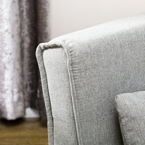 Rootz Folding Sofa Bed - Lounge Chair - Relaxation Chair - Ultimate Comfort - 72 x 78 x 79 cm - Light Gray Linen Look