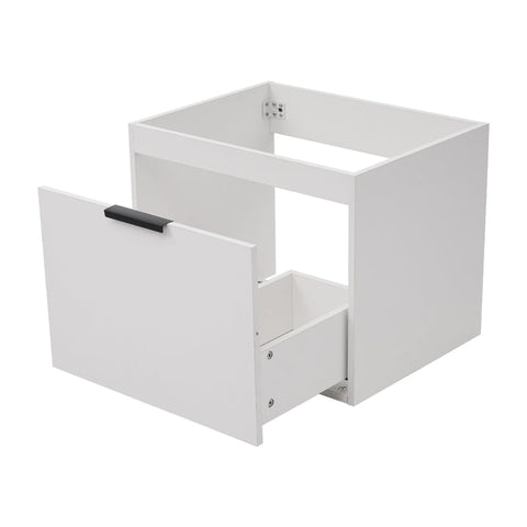 Rootz Hanging Sink Cabinet - Floating Vanity - Bathroom Storage - Soft Close Drawers - 59cm x 46.5cm x 47cm