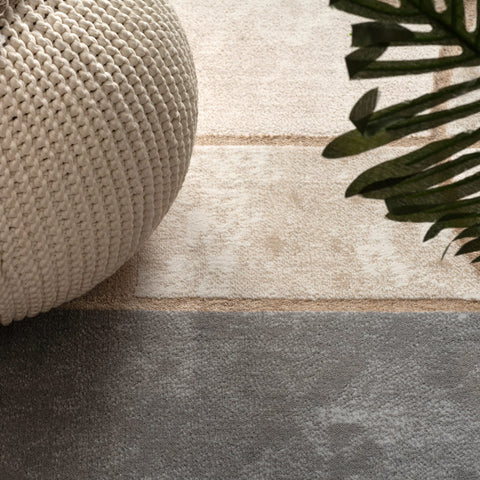 Geometric & Botanical Pattern Rug – Soft, Durable Short Pile – Elegant Design