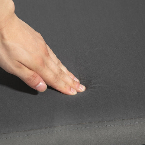 Rootz Upholstered Storage Bench - Elegant Seating - Velvet Look Fabric - Breathable Comfort - 111.5cm x 41cm x 65cm - Dark Gray