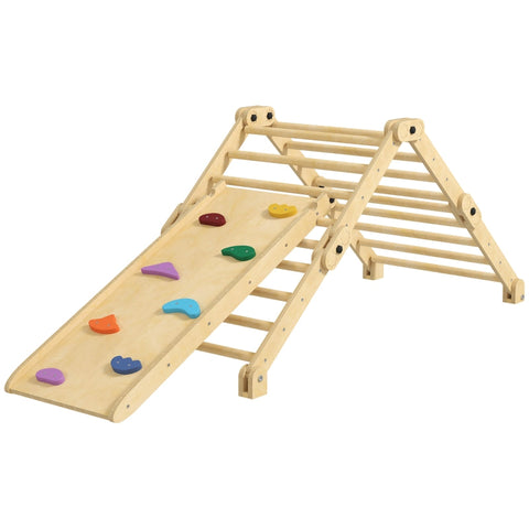 Rootz 3-in-1 Indoor Climbing Frame - Montessori Play Set - Foldable Climbing Triangle - Promotes Motor Skills - 175cm x 70cm x 89cm