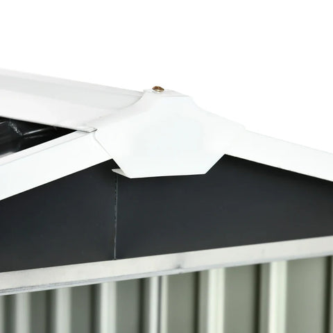 Rootz Lawn Mower Garage - Metal Shed - Robotic Lawnmowers - Rustproof - Galvanized Steel - Polypropylene - Dark Gray - 86L x 100W x 63H cm