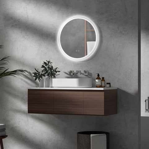 Rootz LED Bathroom Mirror - Wall Mounted Vanity Mirror - Adjustable Brightness - Memory Function - Defogging - IP44 - 60cm x 3cm