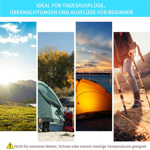 Rootz Camping Tent - Pop Up Tent - Beach Tent - Quick Setup - Weather Resistant - Multi-Functional - 230cm x 200cm x 135cm