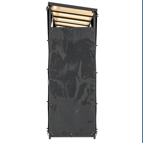 Rootz Firewood Rack Cover Set - Wood Storage Cover - Waterproof Cover - Heavy-Duty Polyester - UV Protection - 148cm x 62cm