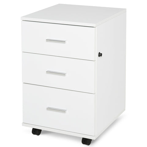 Rootz Office Container - Mobile Storage - Filing Cabinet - Lockable Drawers - Durable Design - 40 x 40 x 61.5 cm