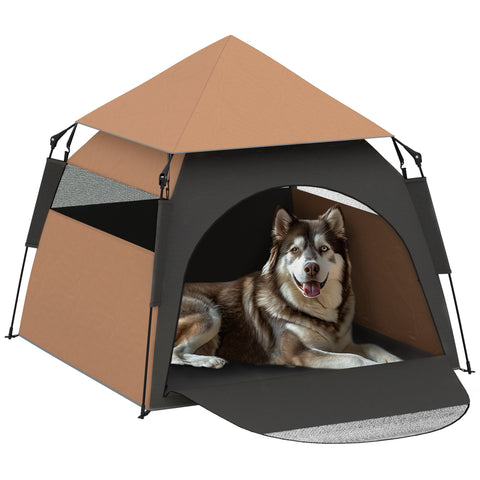 Rootz Pet Tent - Dog Tent - Foldable - Weather-Resistant Dog House - Portable & Easy to Assemble - 120cm x 120cm x 106cm