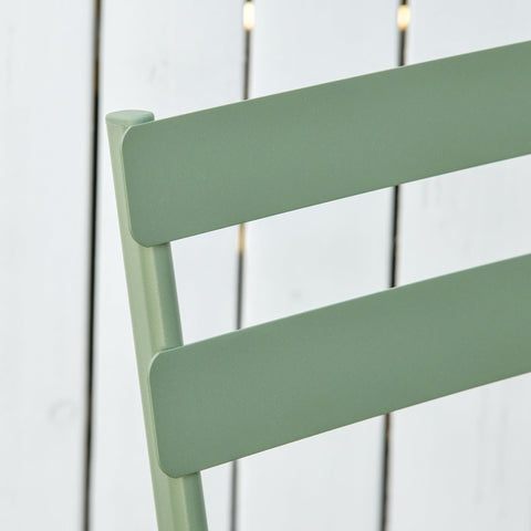 Rootz 2 Piece Garden Furniture Set - Foldable Bistro Set - Outdoor Dining Set - Powder-Coated Metal - Ø 60 x 71cm, Chair: 42 x 50 x 81cm